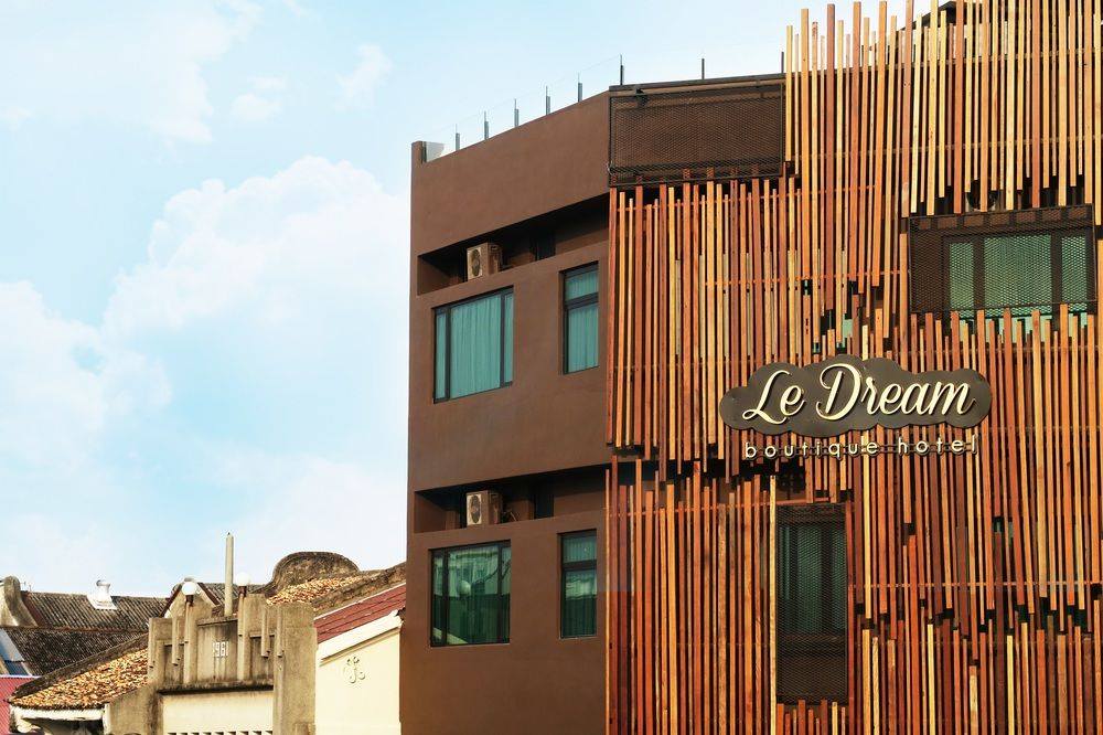 front view of Le Dream Boutique Hotel, wooden front